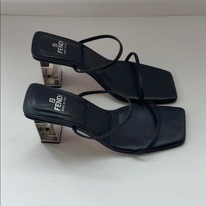 Fendi Vintage Mirrored Block Heels